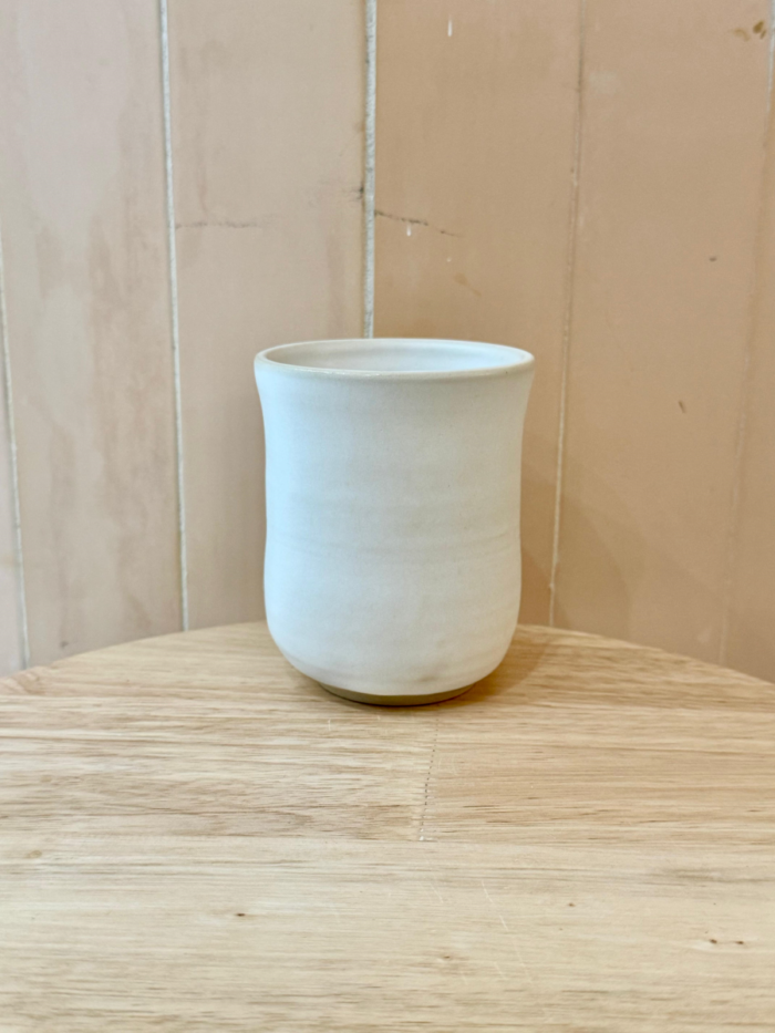 Vaso para té, blanco mate